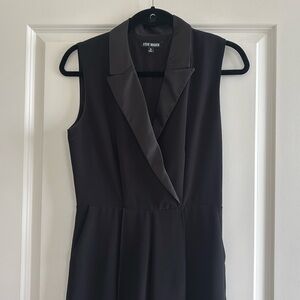 Steve Madden Black Sleeveless Wrap Jumpsuit